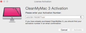 CleanMyMac 3 Activation Number
