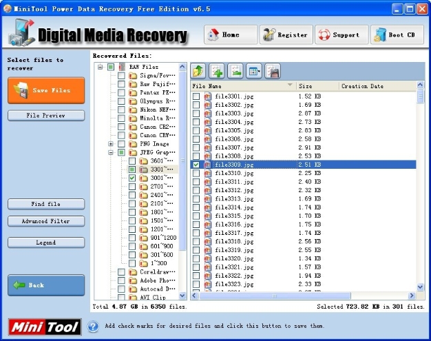 minitool data recovery file