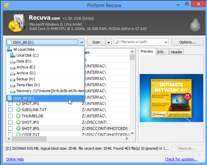 Recuva Professional 1.53.2096 instal the last version for ipod