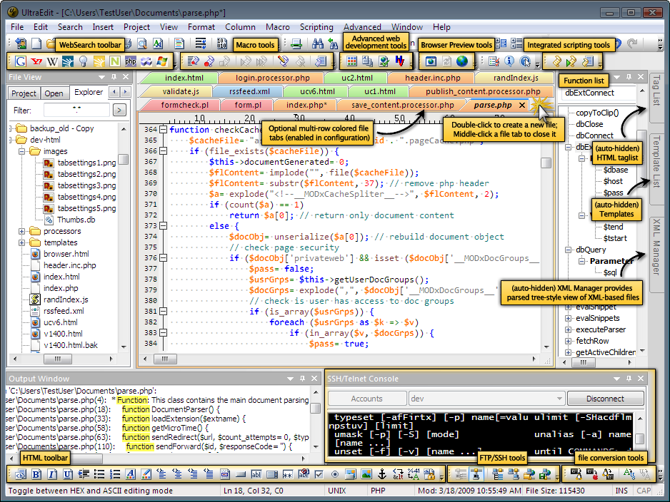 ultraedit xml manager