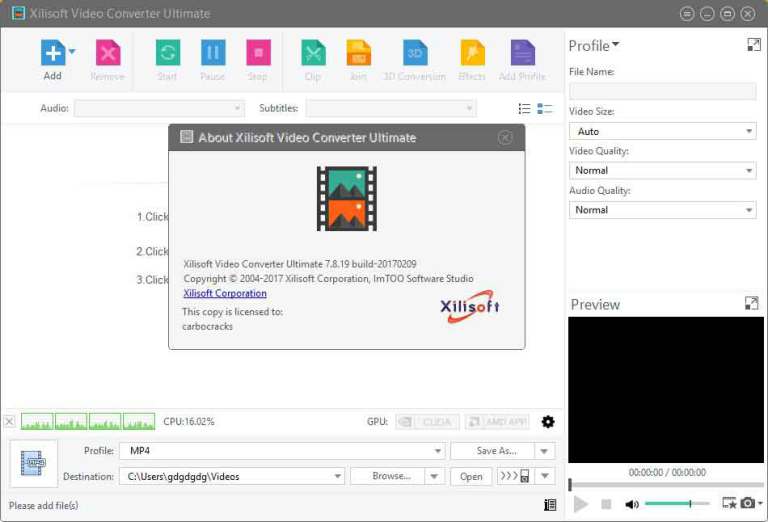 xilisoft video converter ultimate 7 serial key