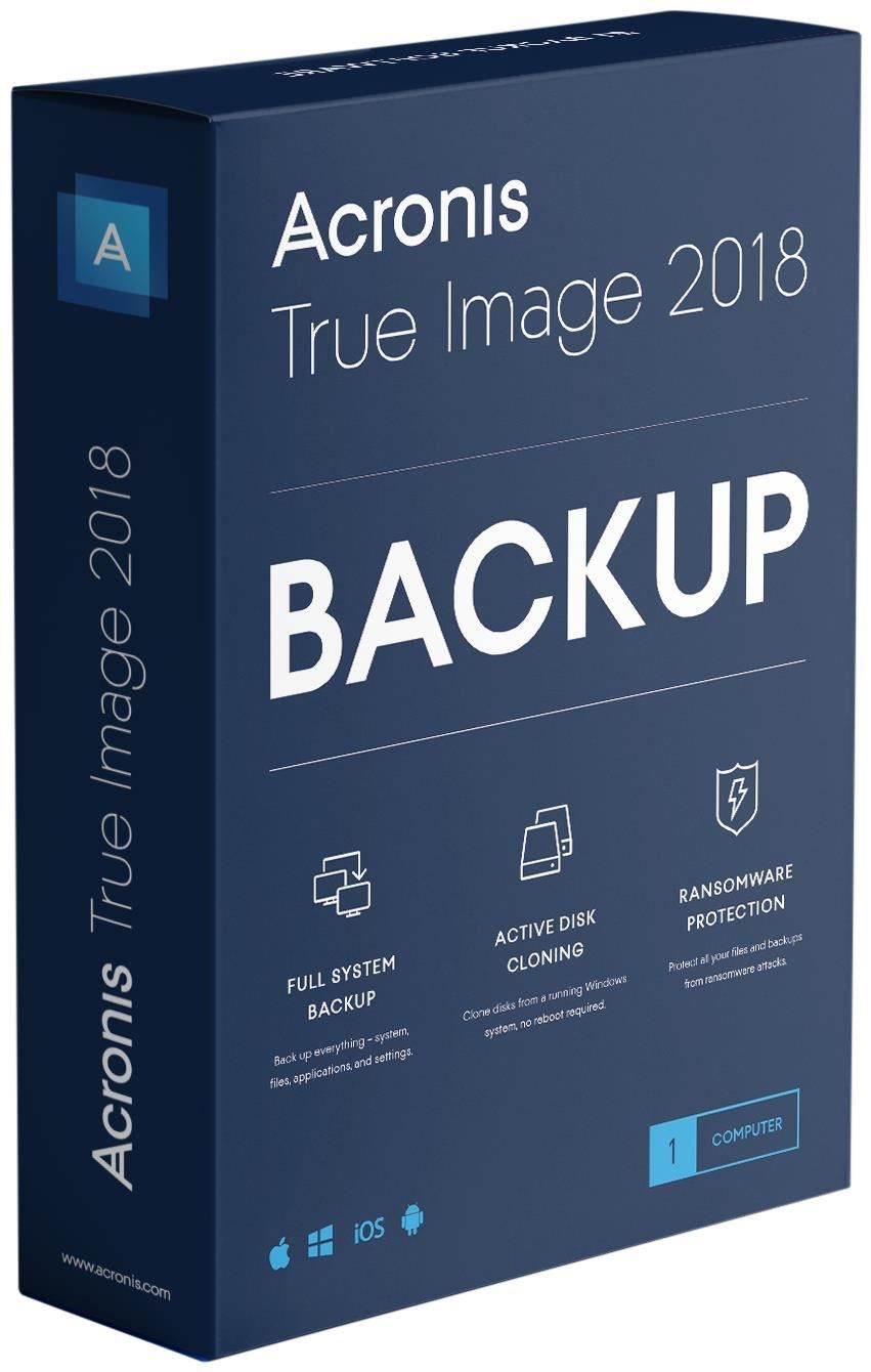 acronis true image 2018 как пользоваться